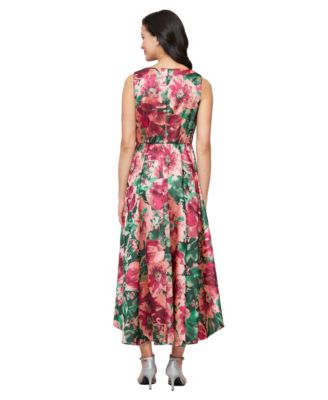 Women's High-Low Jacquard Fit & Flare Dress