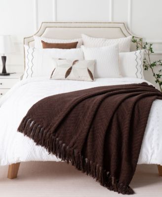 Herringbone Chenille Knit Throw, 60"x 80"