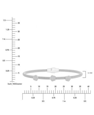 Cubic Zirconia Star Charm Bracelet in Sterling Silver (also in 14k Gold Over Sterling Silver)