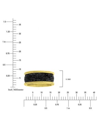 Black Spinel Multirow Cluster (1-7/8 ct. t.w.) Ring