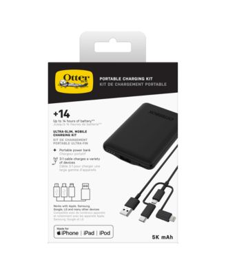 Mobile Charging Kit Power Bank 5,000 mAh and 3 in 1 Cable 1m