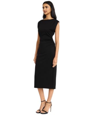 Women's Boat-Neck Midi Sheath Dress