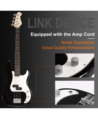 Full Size Electric 4 String Bass Guitar for Beginner Starter Complete Kit