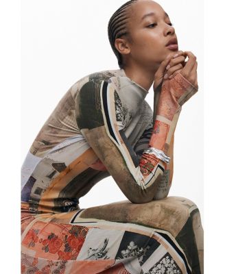 Women's Collage fitted dress