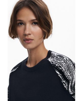 Women's Marbled sleeve sweater
