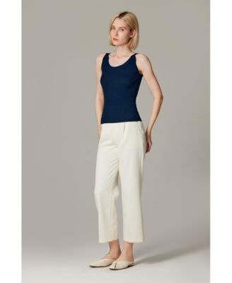 Women's Scoop Neck Tank Top | 75% Merino Wool 25% Silk Ultra-Soft Layering Essential | Natrual Moisture Wicking Sweater