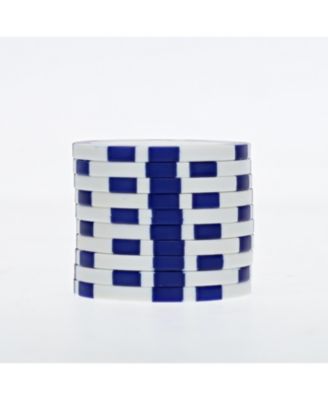 8 Stripe Clay Poker Chips, 11.5 Gram, Set of 25