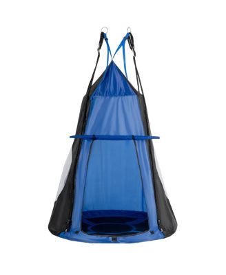 2-in-1 40 Inch Kids Hanging Chair Detachable Swing Tent