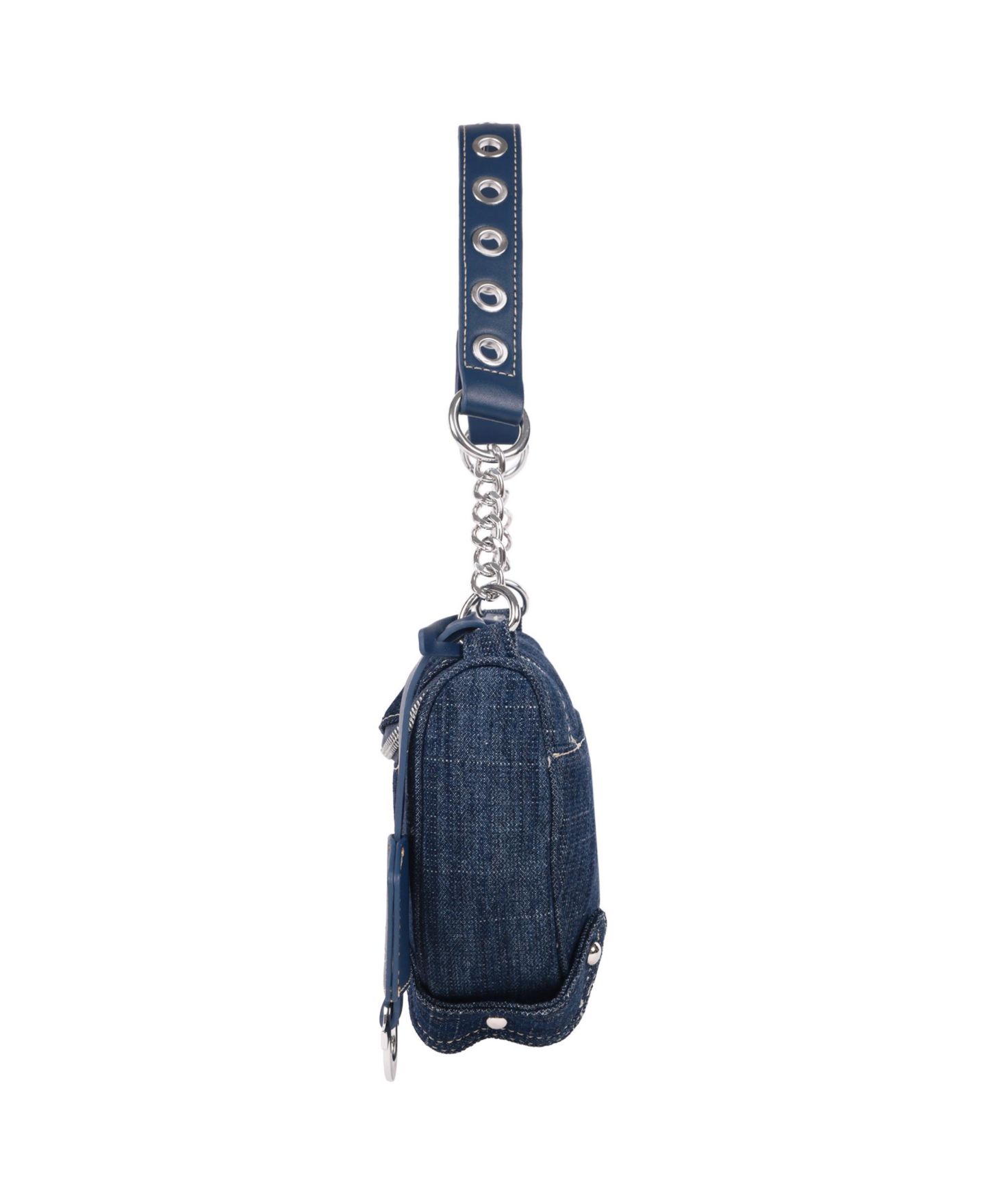 Женская сумка True Religion Chain Handle Denim Hobo, цвет: Синий — фото 6