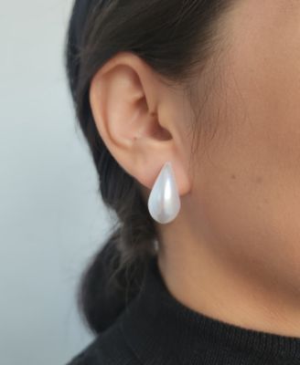 Cultivated Pearl Teardrop Sculptural Studs