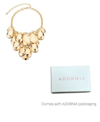 Gold Petal Bib Necklace