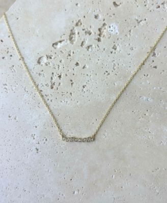 Gold Crystal Dainty Mixed Shape Bar Necklace