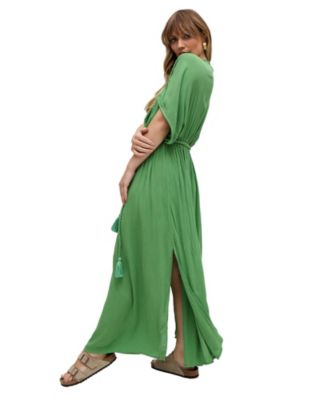 Women's Diamond Plait Neck Maxi Dress