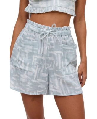 Women's Sammie Paperbag Waist Warhol Print Shorts