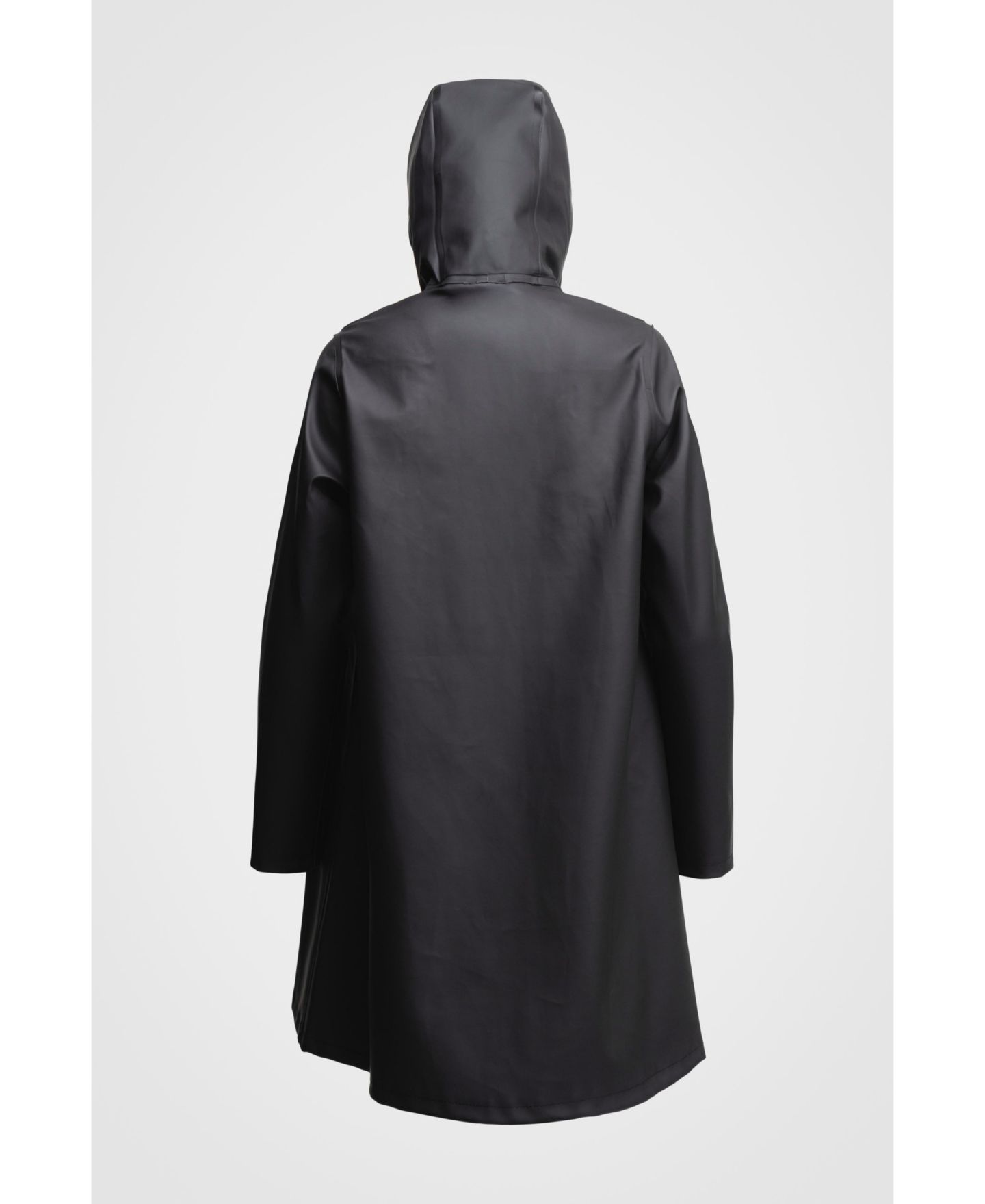 Женские куртки Stutterheim Mosebacke Hooded Long Sleeve Raincoat, цвет: Чёрный — фото 5