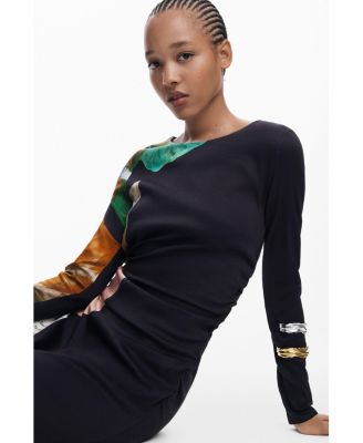 Women's Collage asymmetrical dress