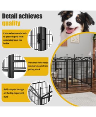 Dog Playpen 32-Inch 8-Panel Metal Pet Fence