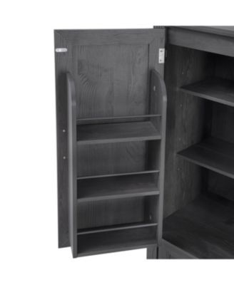 71" Farmhouse Pantry Cabinet with Pull Out Organizers