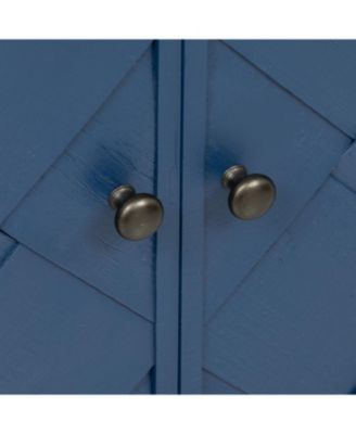 Woven Wood Slat Door Sideboard