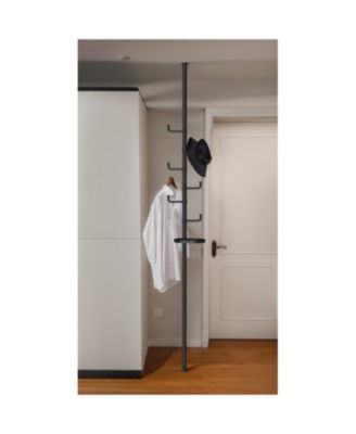 Adjustable Laundry Drying Rack - Tension Rod Black