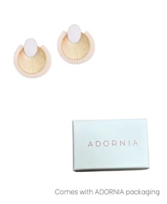 Gold Statement Mixed Material Darla Earrings