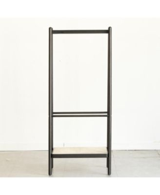 Oak & Rattan Clothes Rack