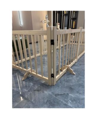Wooden Freestanding Pet Gate - 8 Panel 31"H