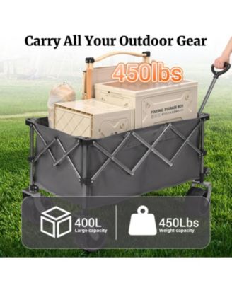 Collapsible Wagon Cart - Heavy Duty Big Wheels