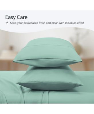 Queen 2PC Ultra Soft Silky Solid Performance Pillowcase Set