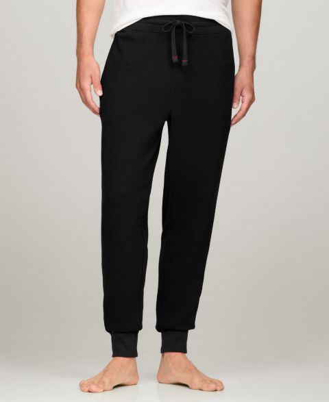 Джоггеры Classic-Fit для мужчин, вафельная ткань — Tommy Hilfiger, цвет: Чёрный