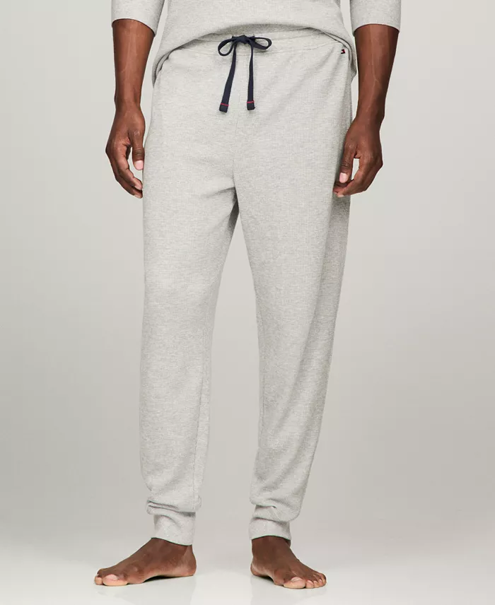 Men's Classic-Fit Waffle-Knit Thermal Pajama Joggers - thumbnail 5