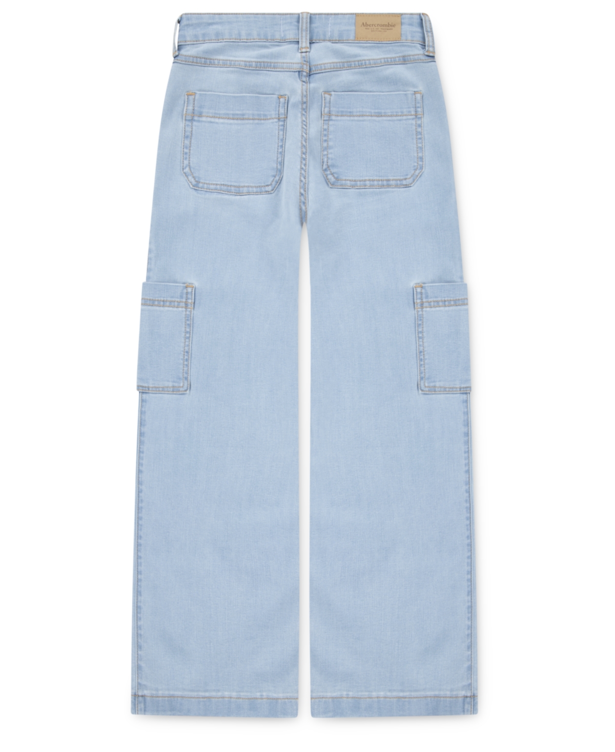 Abercrombie Girls High Rise Wide Leg Utility Jeans In Blue