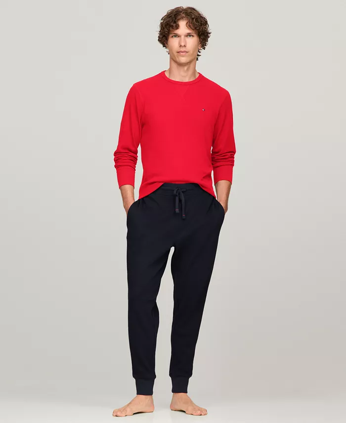 Men's Waffle-Knit Long-Sleeve Crewneck Thermal Top - thumbnail 4