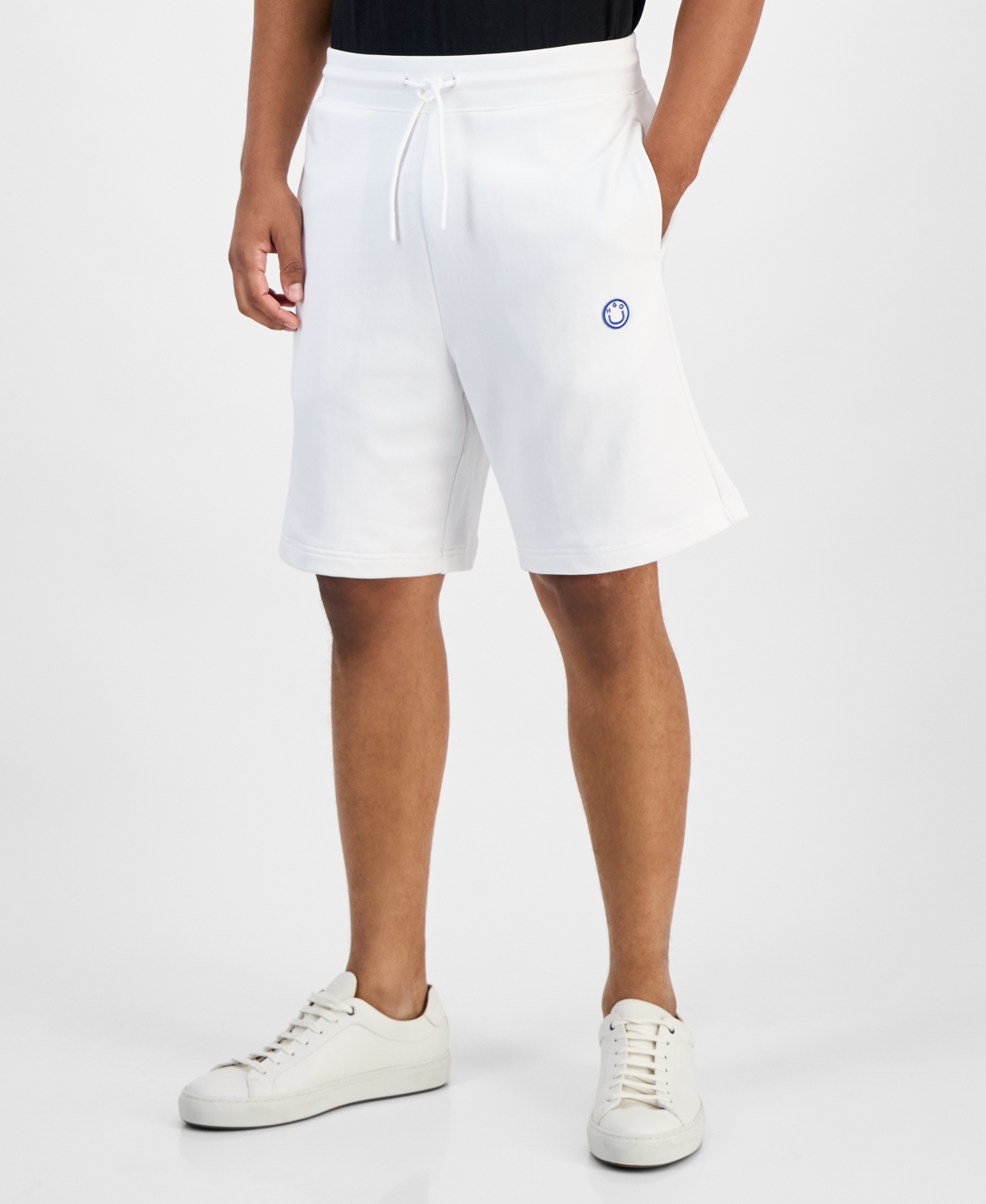 Men's Nylsho French Terry Drawstring 12" Shorts - White