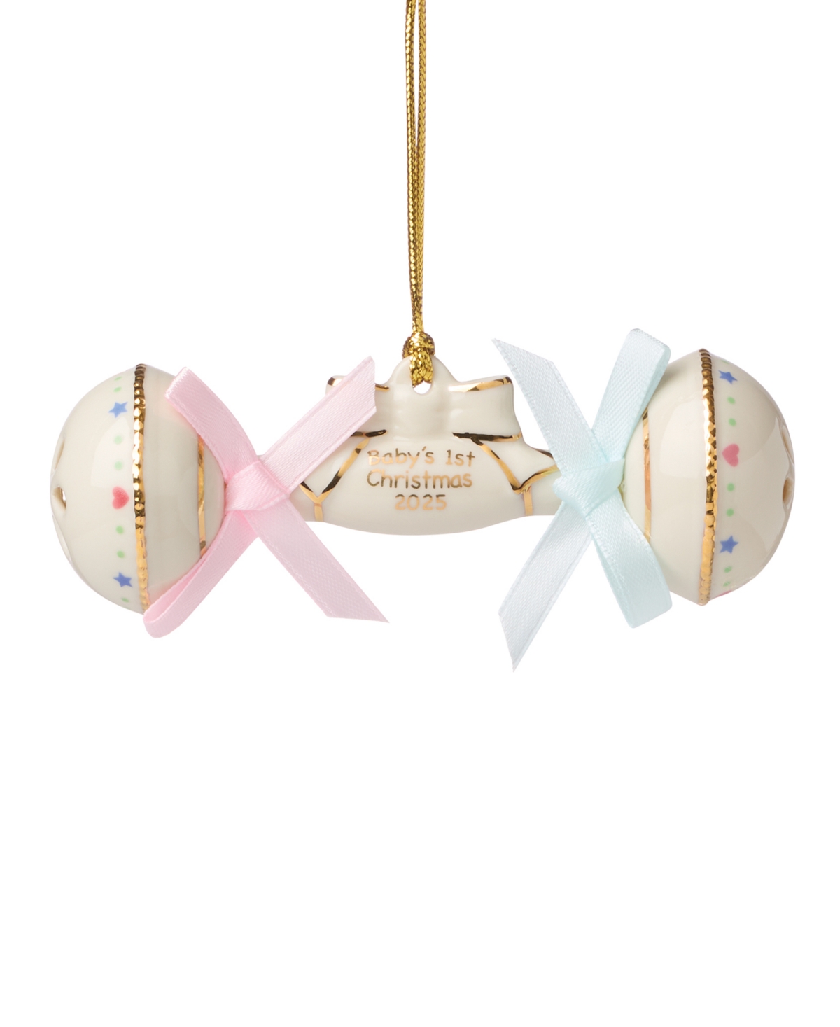 Lenox 2025 Baby's 1st Christmas Rattle Ornament In Multi