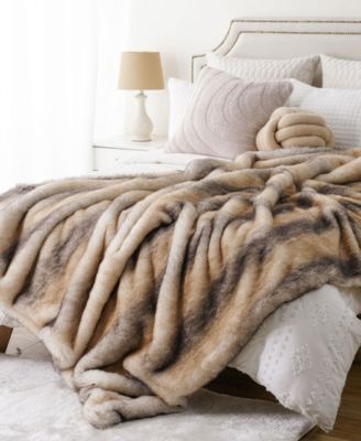 Luxury Tipped Faux Fur Throw, 60"x 80"