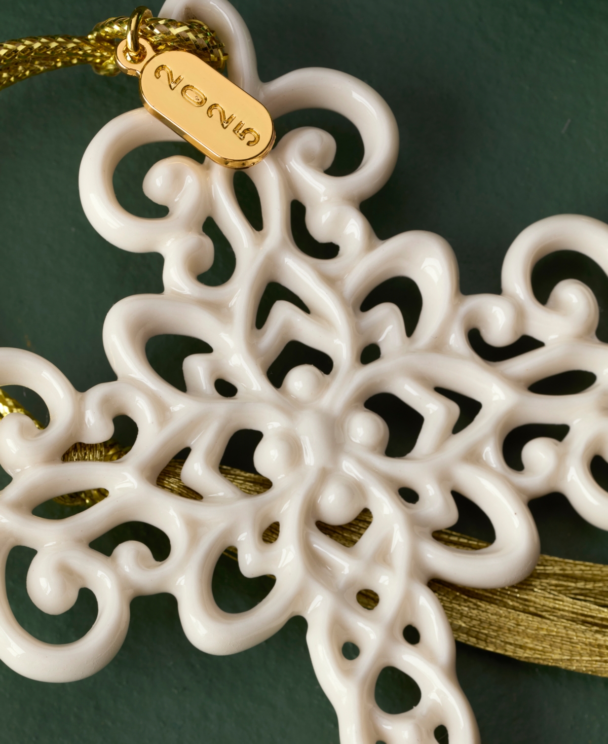 Lenox 2025 Snow Fantasies Cross Ornament In White
