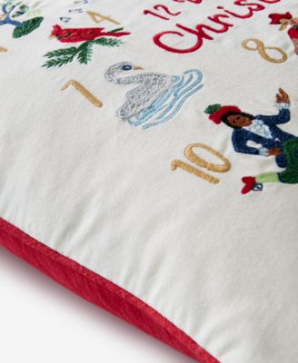 12 Days of Christmas Decorative Pillow, 20" x 20", Exclusively for Macy's