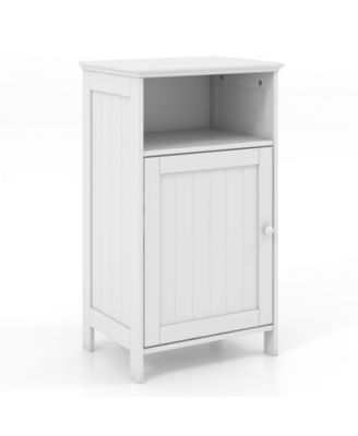 Bathroom Freestanding  Adjustable Shelf Floor Storage Cabinet