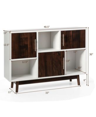 Wood Display Sideboard Storage Cabinet with Storage Compartments