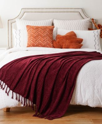 Fringe Tassels Chenille Throw, 50" x 60"