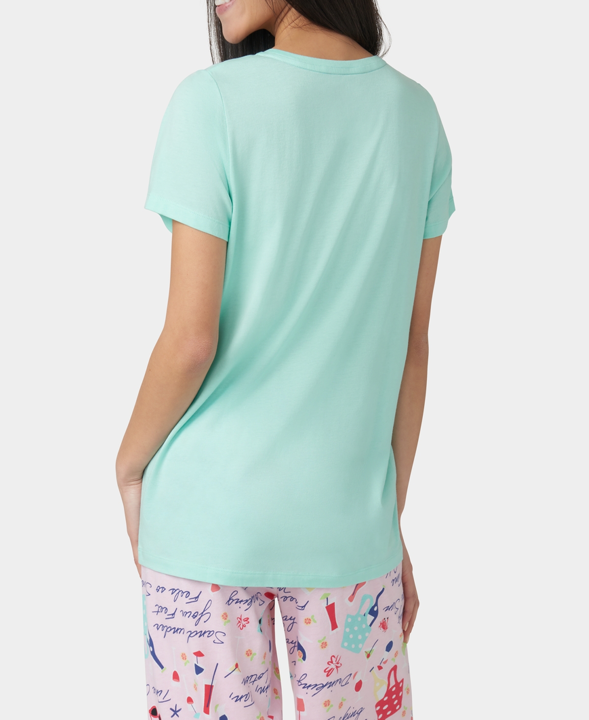 Hue Women's Solid Short-sleeve Scoop-neck Pajama T-shirt In Animal Print