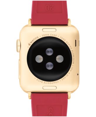 Women's Red Silicone Apple Watch Strap, 38mm, 40mm, 41mm