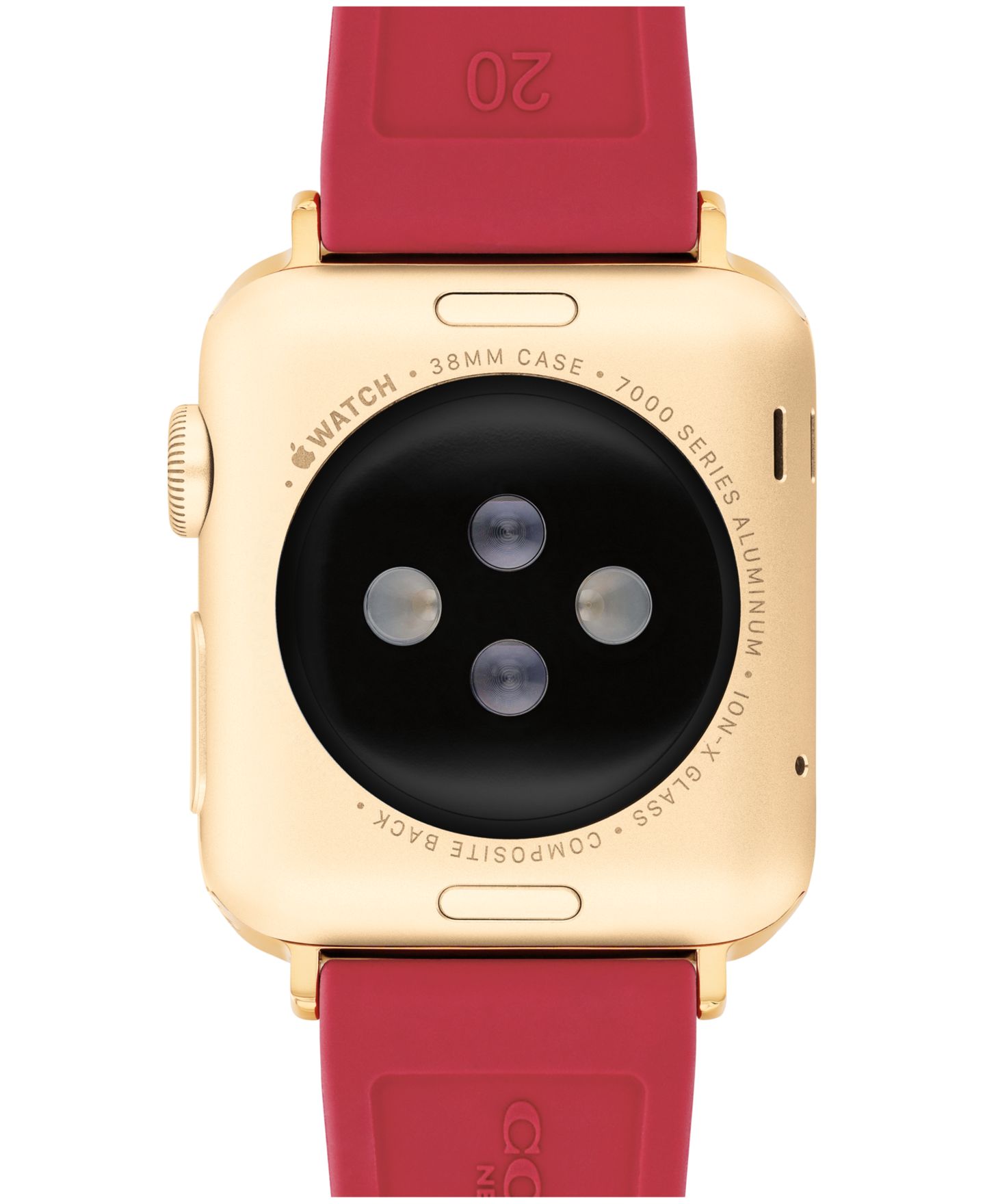 Красный силиконовый ремешок Coach для Apple Watch 38/40/41 мм — фото 2