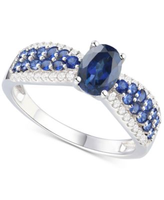 Gemstone (1-1/10 ct. t.w.) & Diamond (1/5 ct. t.w) Oval Ring in 14k Gold
