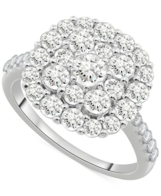 Wrapped in Love - Diamond Cluster Ring (2 ct. t.w.) in 14k White Gold