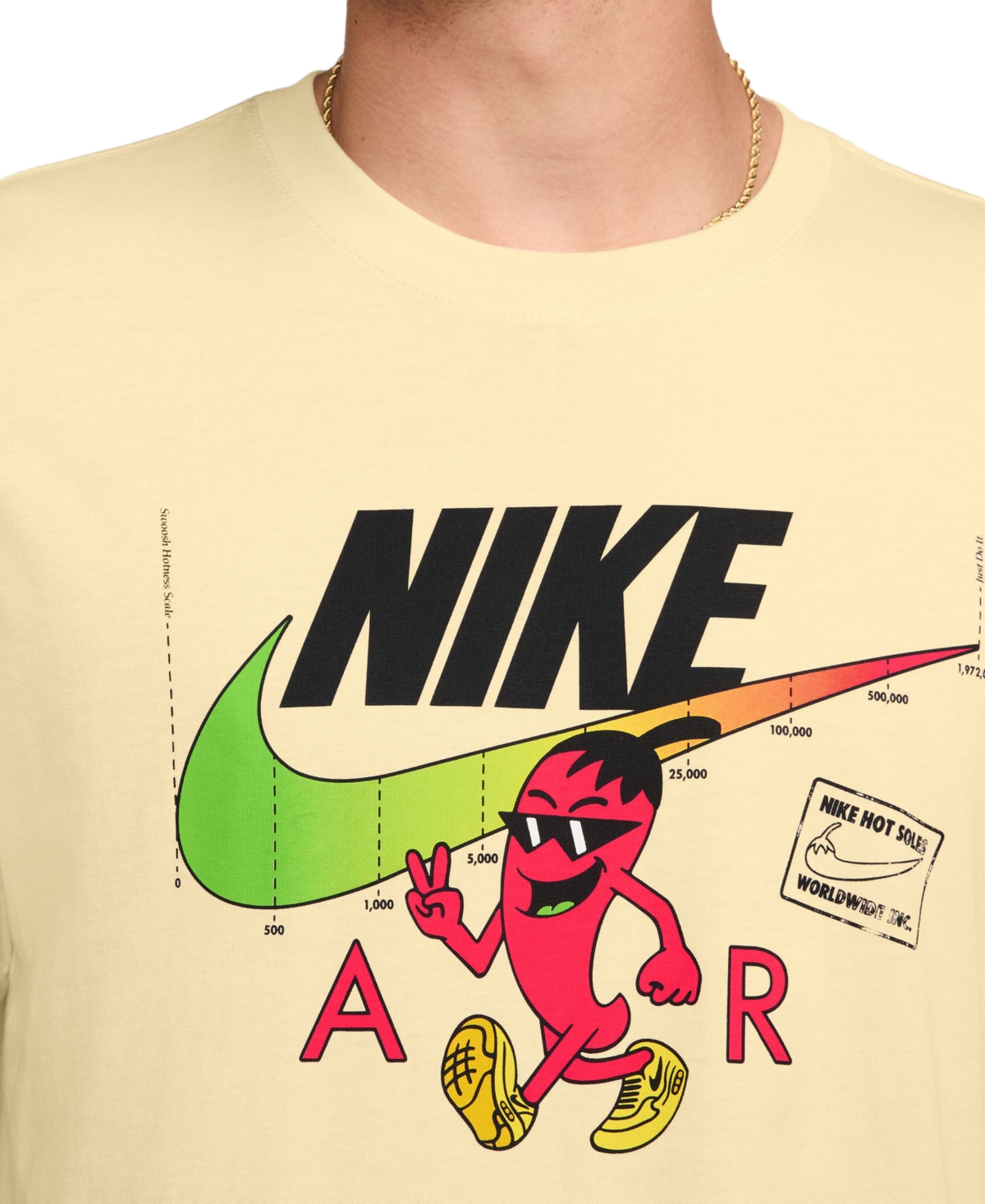 Nike Men's Sportswear Relaxed-fit Logo Graphic T-shirt In Yellow