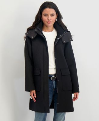 Women's Hooded Zip-Front Coat