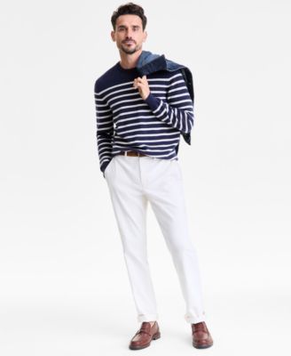 Club Room - Men's Breton Regular-Fit Stripe Cashmere Sweater