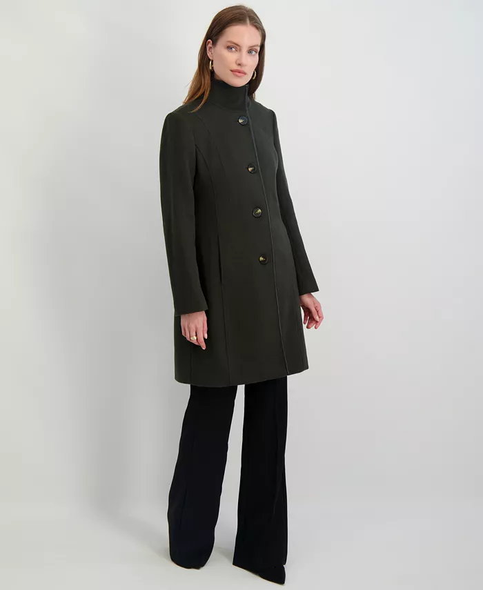 Women's Stand-Collar Button-Front Coat - thumbnail 6